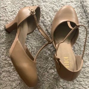 Bloch splitflex t strap character shoes tan